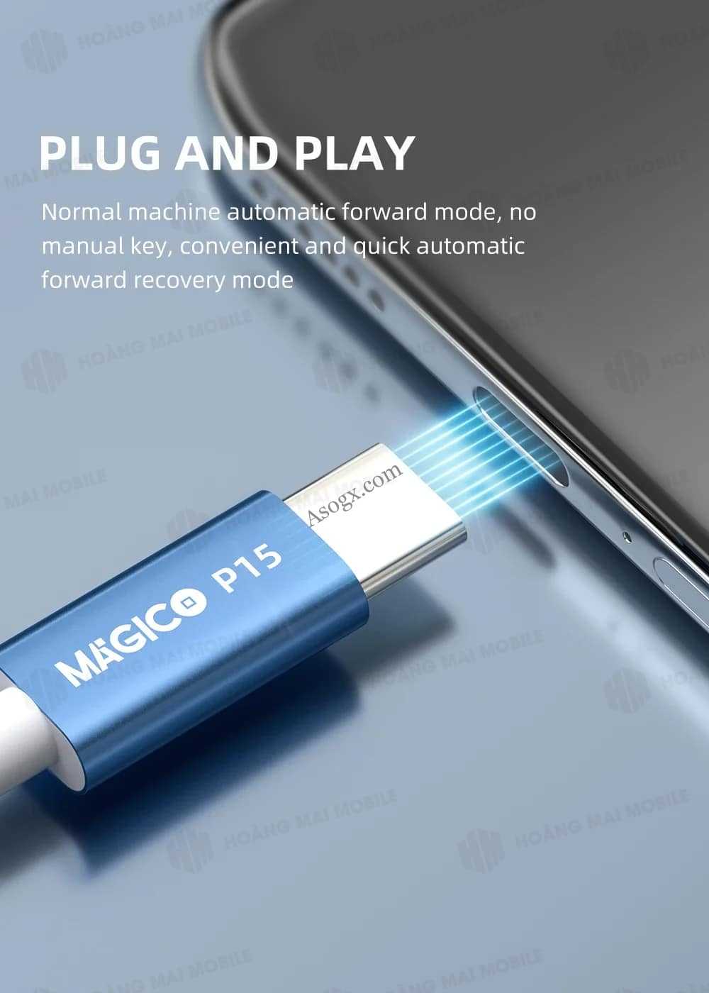 Cáp chạy phần mềm iPhone, iPad MAGICO P15 (tự động vào Recovery)